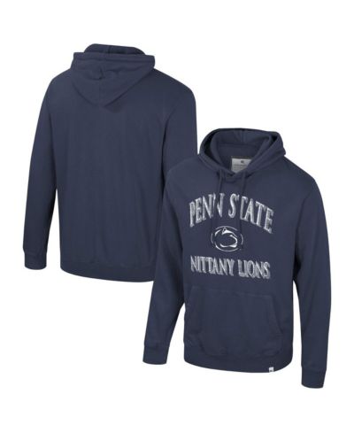Мужское худи Colosseum Navy Penn State Nittany Lions Big & Tall Cap E-Tan Pullover