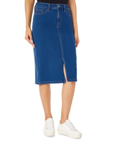 Jones New York Women's 5-Pocket Denim Below Knee-Length Pencil Skirt