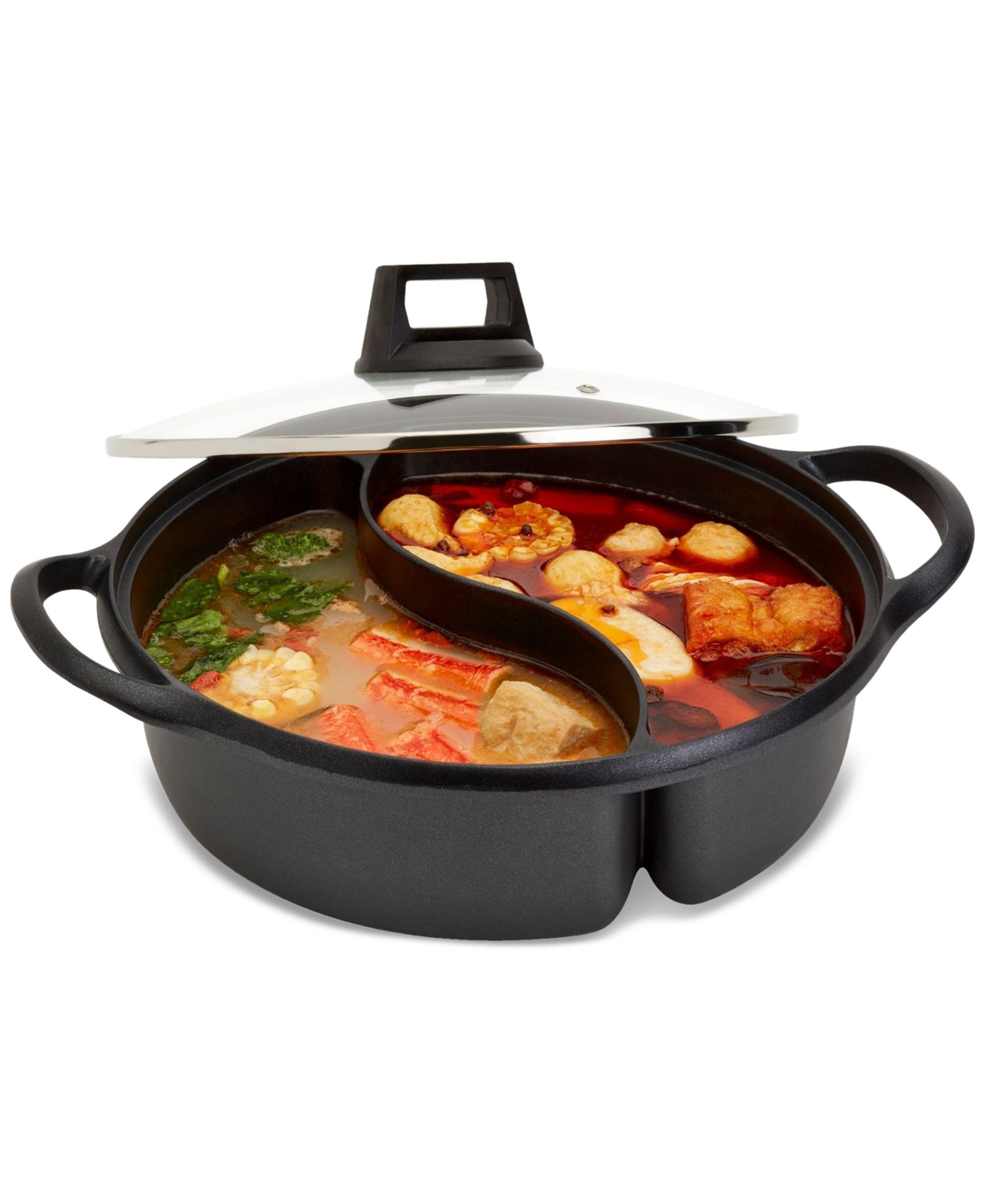 INFUSE 4.4-Qt. 2-Section Nonstick Aluminum Covered Hot Pot