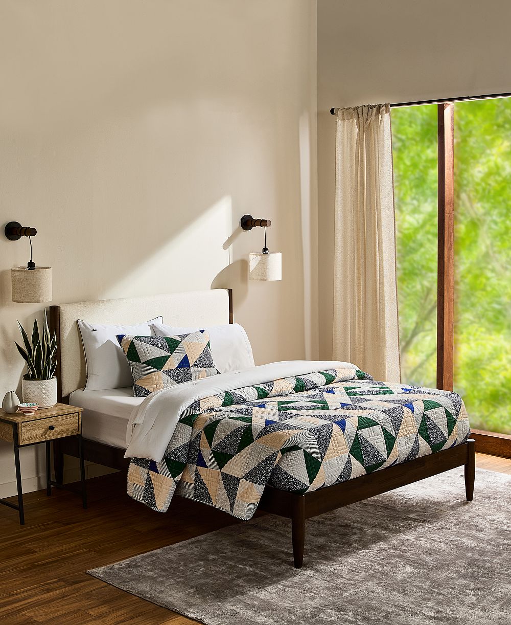 Lacoste Home Signature Cotton 2-Piece Quilt Set, Twin
