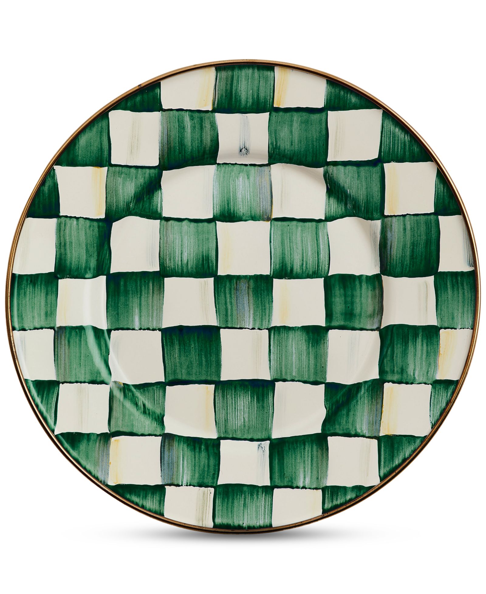 Тарелка для салата Mackenzie-Childs Emerald Check