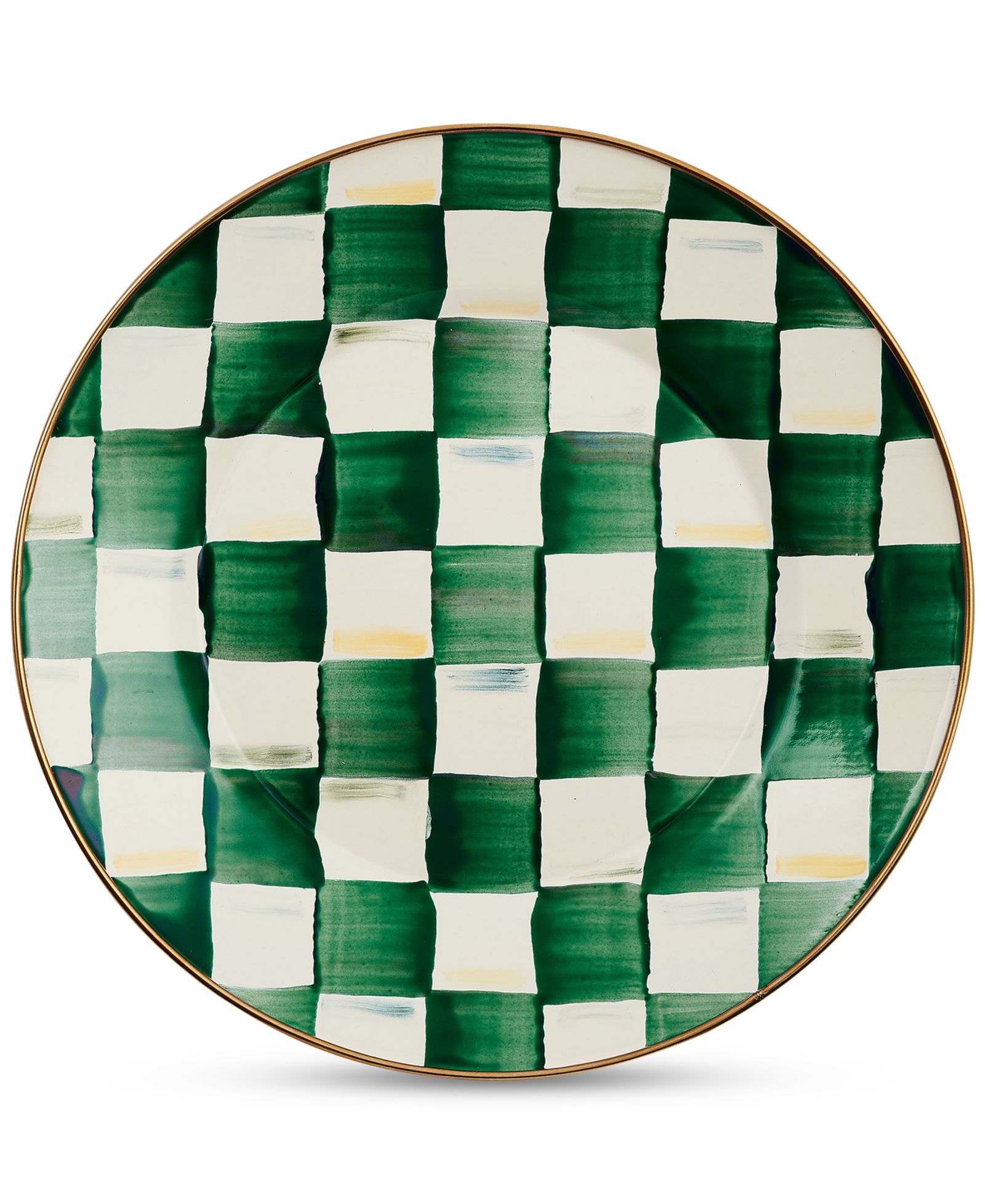 MacKenzie-Childs Обеденная тарелка Emerald Check