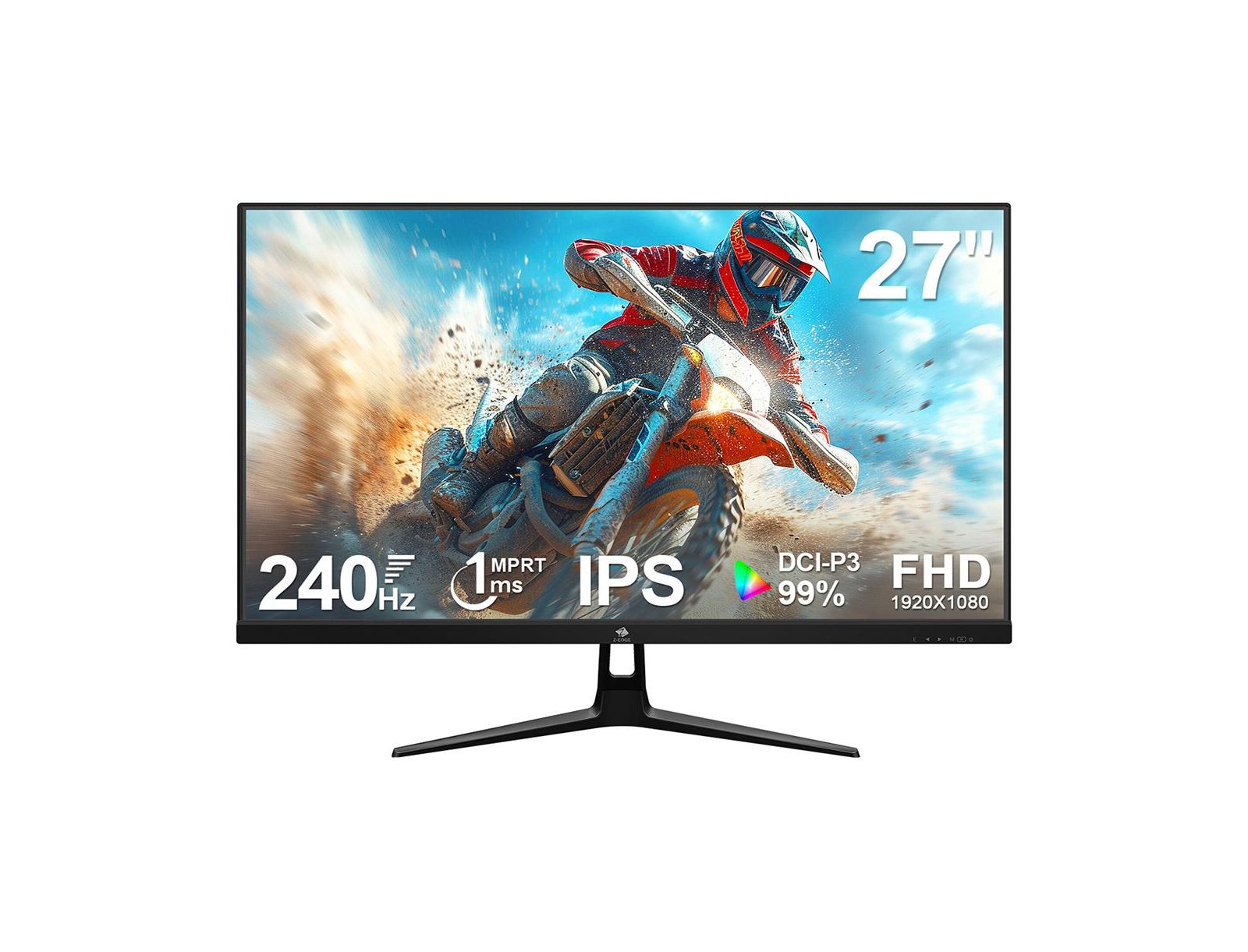 Z-edge 27" IPS Full HD Gaming Monitor, 240Hz, 1ms Response Time, FreeSync