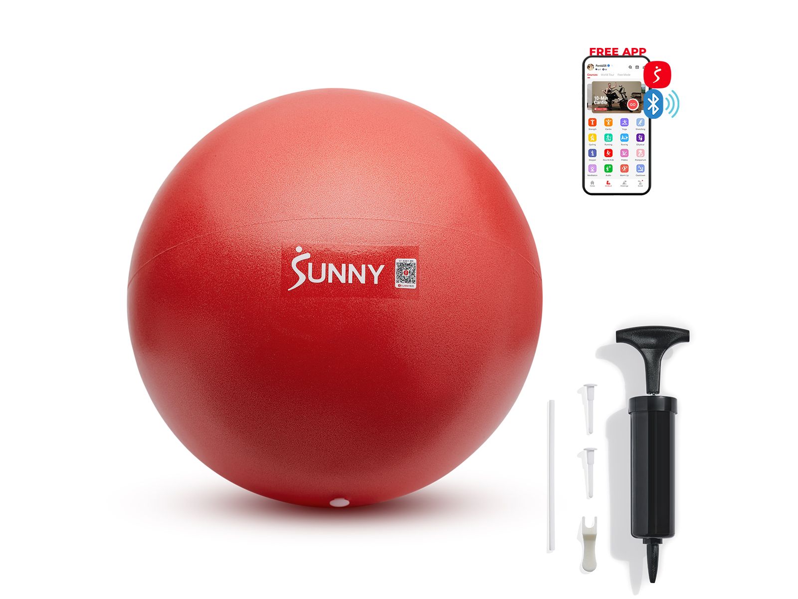 Мини-фитнес-мяч Sunny Health & Fitness Premium 9" из сверхпрочного ПВК
