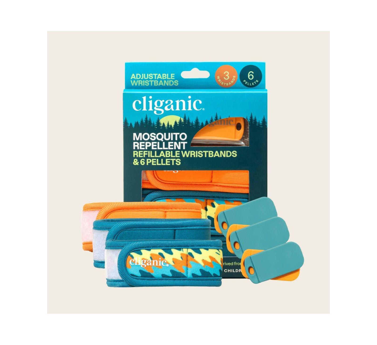 Mosquito Repellent Refillable Wristbands - 3PK & 6 Refills