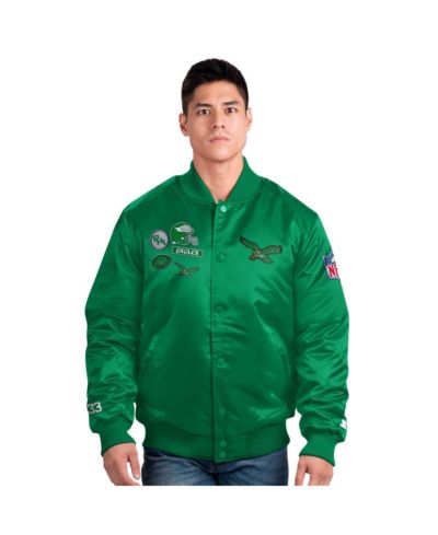 Мужская куртка Starter Philadelphia Eagles Exclusive Satin Full-Snap Varsity