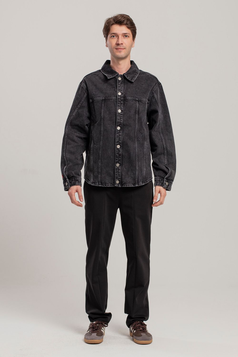 PCFG Men's Free Heaven Destroyed Cotton Denim Jacket