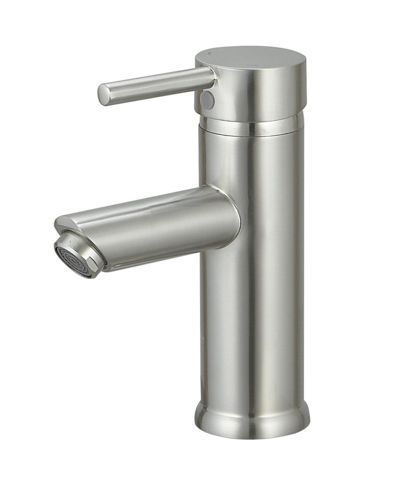 Смеситель для ванной Greenspring с выдвижным изливом и кнопкой смыва в цвете Brushed Nickel