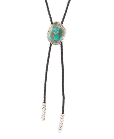 Мужской чокер Barse Bolo Tie с бирюзой и серебром