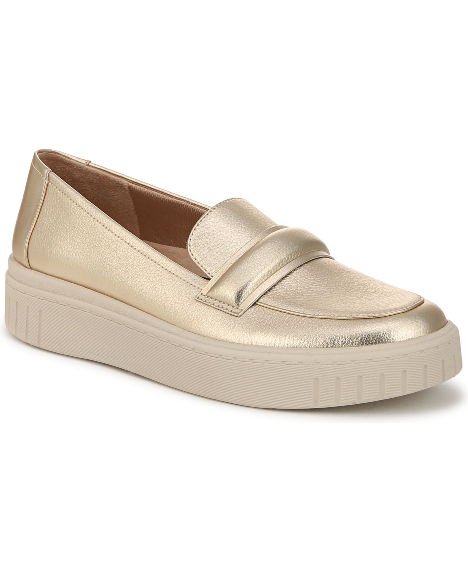 LifeStride Women's Geneva Closed Round Toe Platform Penny Loafers