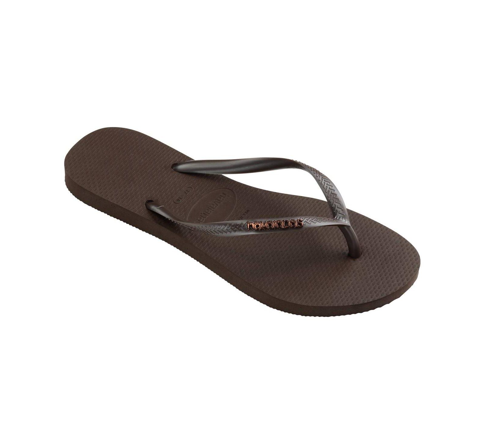 Сандалии Havaianas Women's Slim Logo Metallic Round Toe