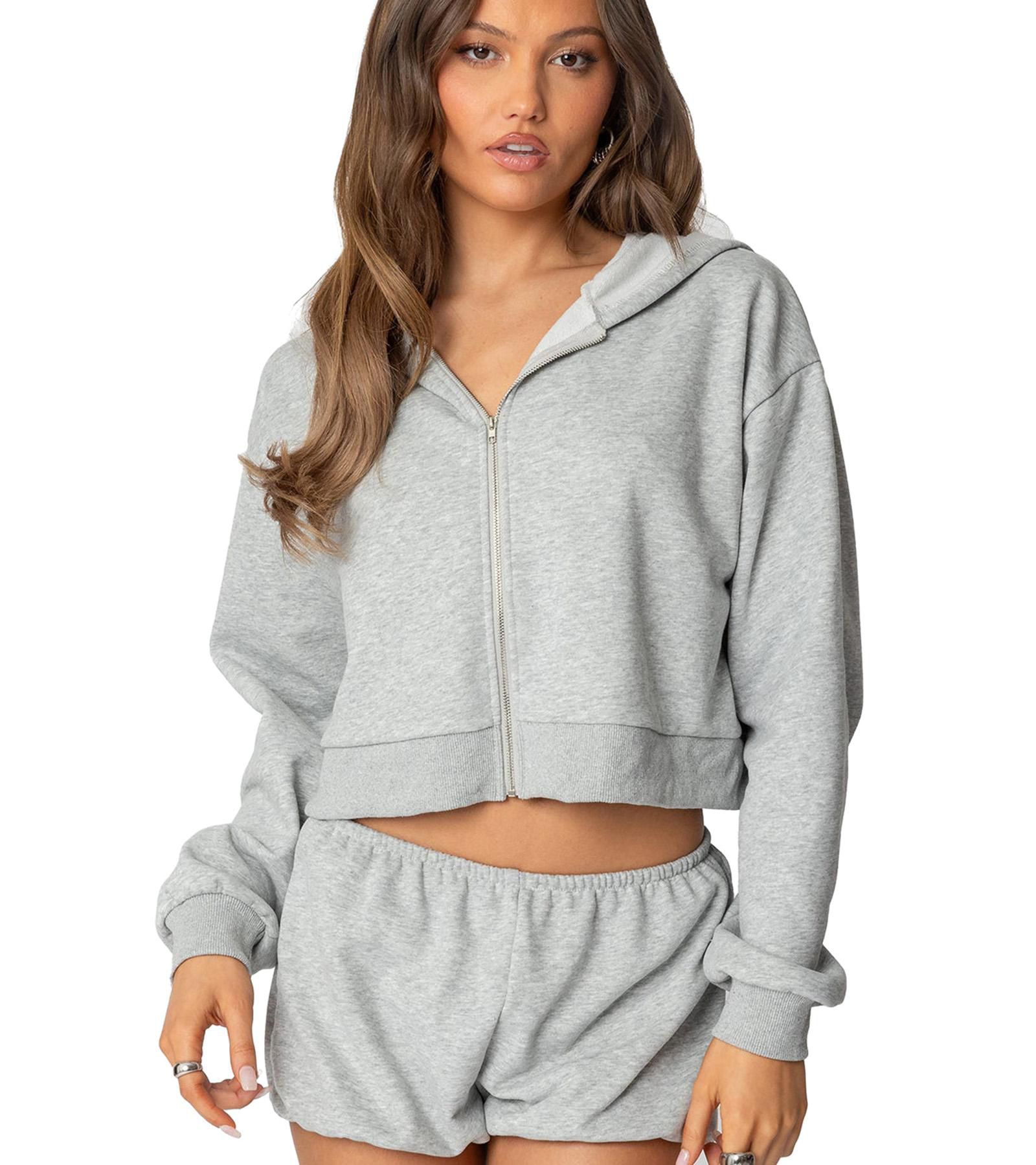 Женское худи Edikted Robina Zip Up Hoodie
