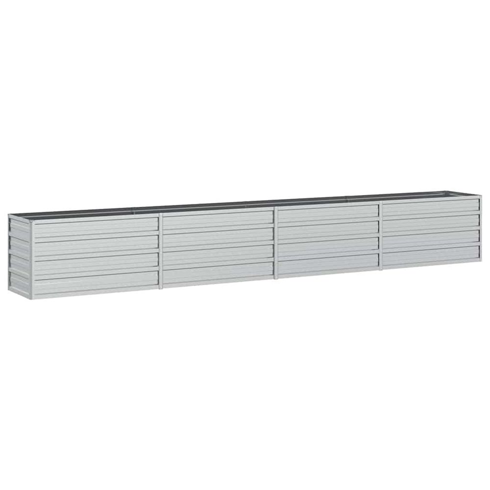 vidaXL Garden Raised Bed Silver Galvanized Steel Large Durable