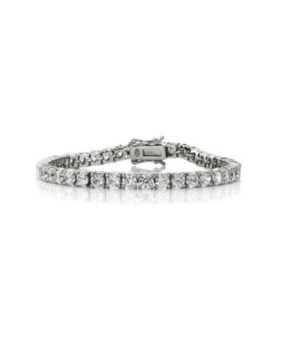Браслет Genevive Classic Sterling Silver Radiant Cubic Zirconia Tennis