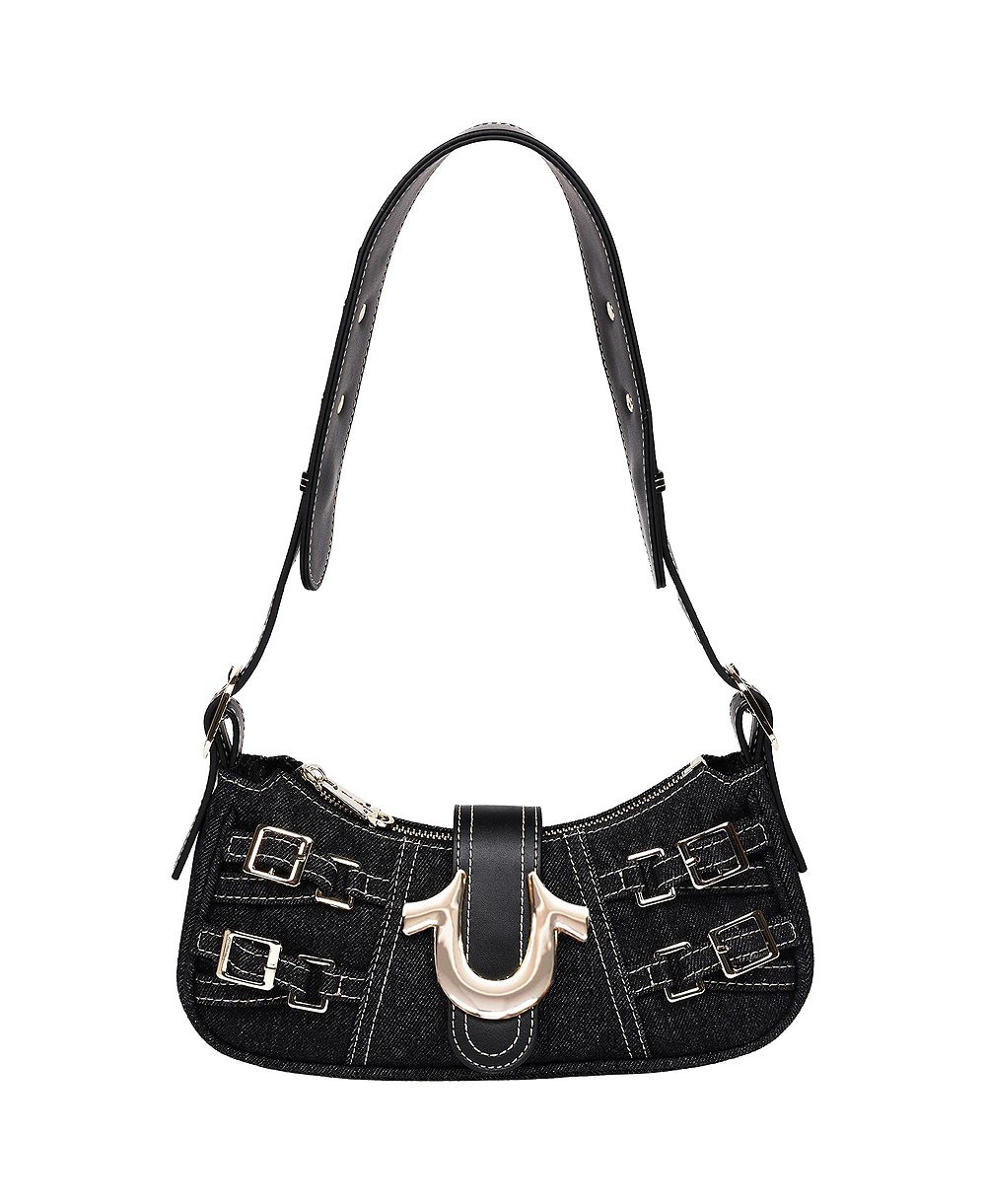 True Religion Women's Multi-Strap Denim Shoulder Bag
