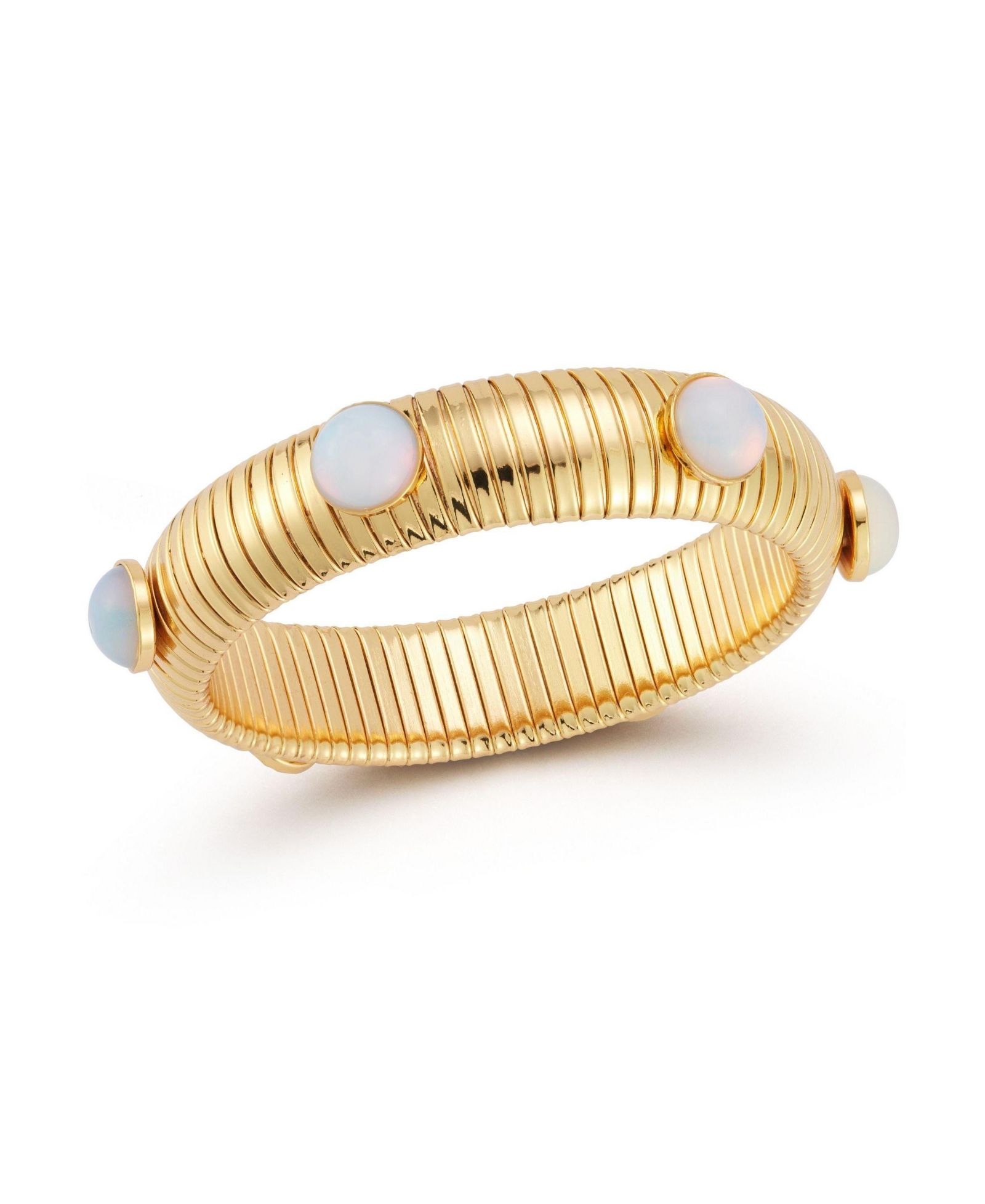 Браслет Rachel Zoe Plated Bold Tubogas с синтетическим лунным камнем
