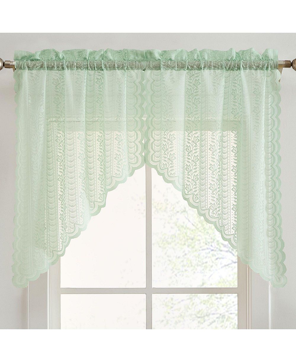 Короткие кружевные занавески HLC.me Sophia Floral для маленьких окон