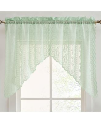 Короткие кружевные занавески HLC.me Sophia Floral для маленьких окон
