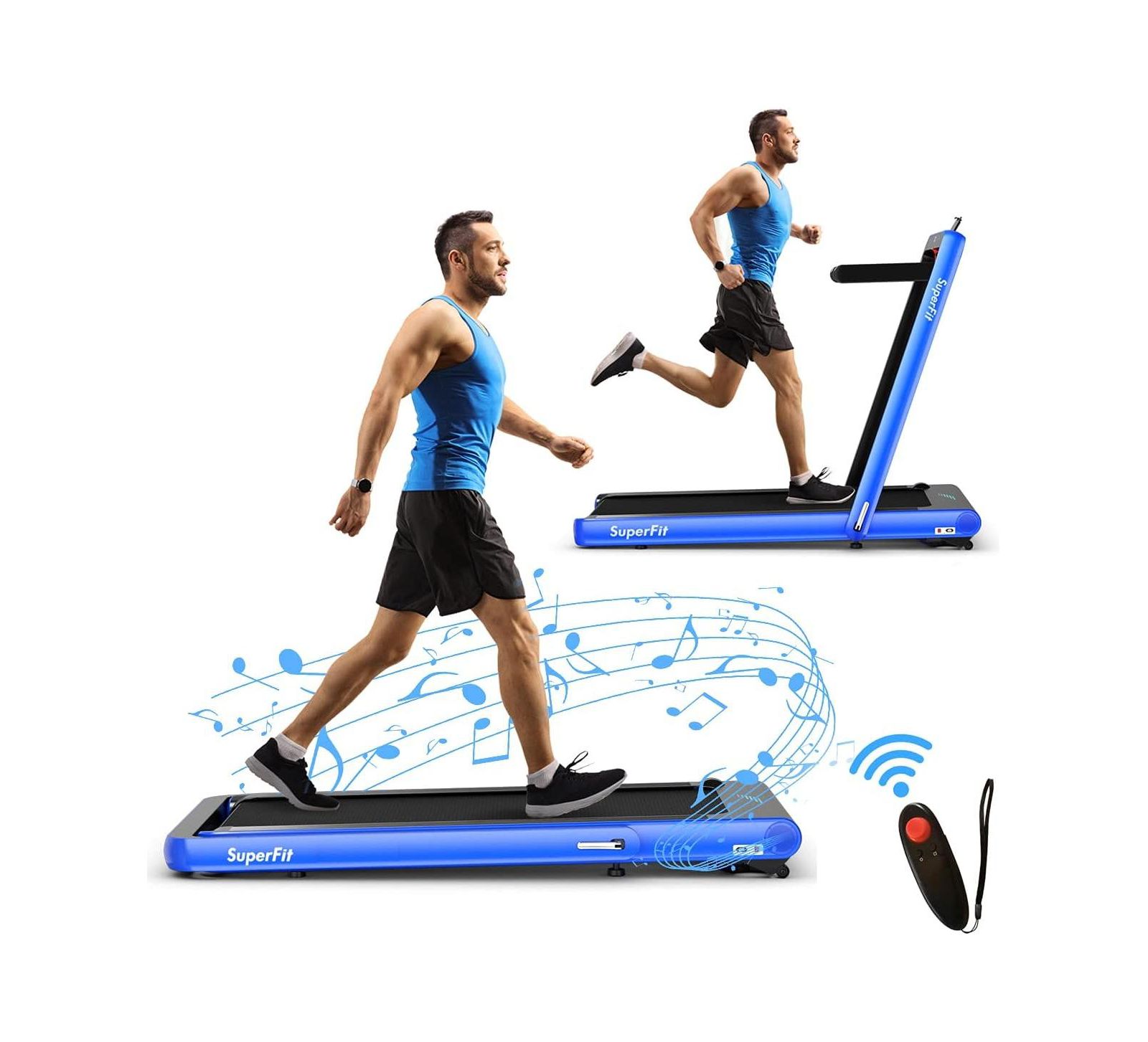 Беговая дорожка KUYOTQ 4.75HP 2 In 1 Folding Walking Pad с дистанционным управлением через APP