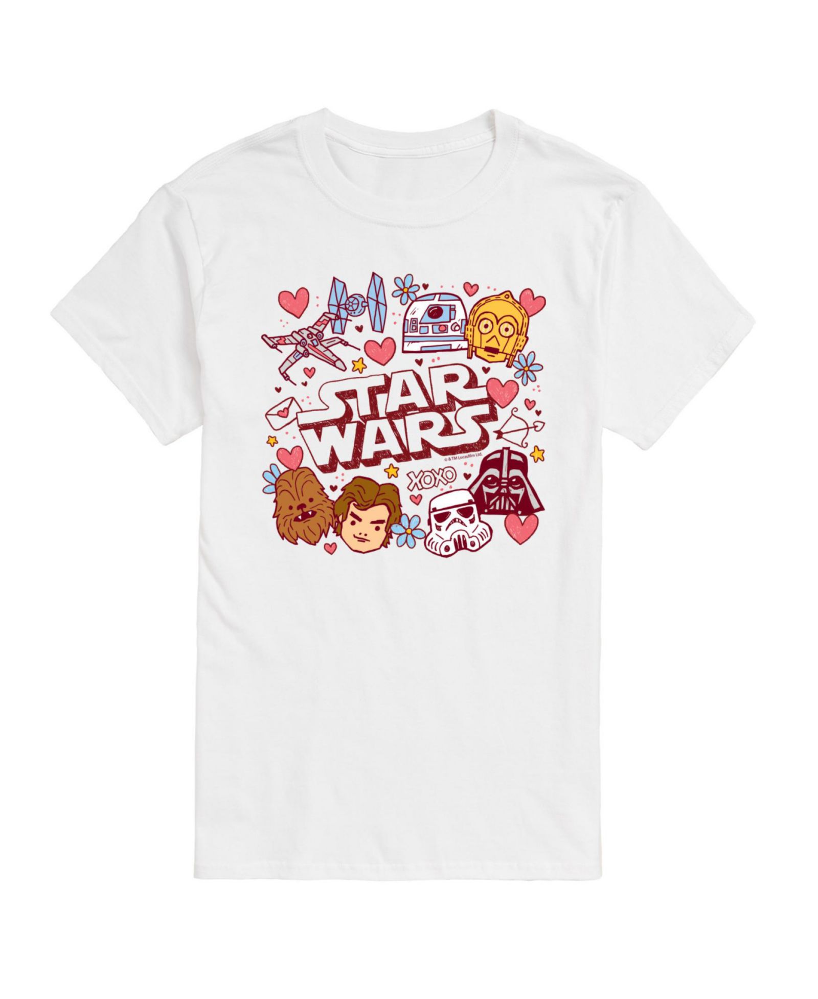 AIRWAVES Men's Star Wars Valentines Day Short Sleeve T-Shirt