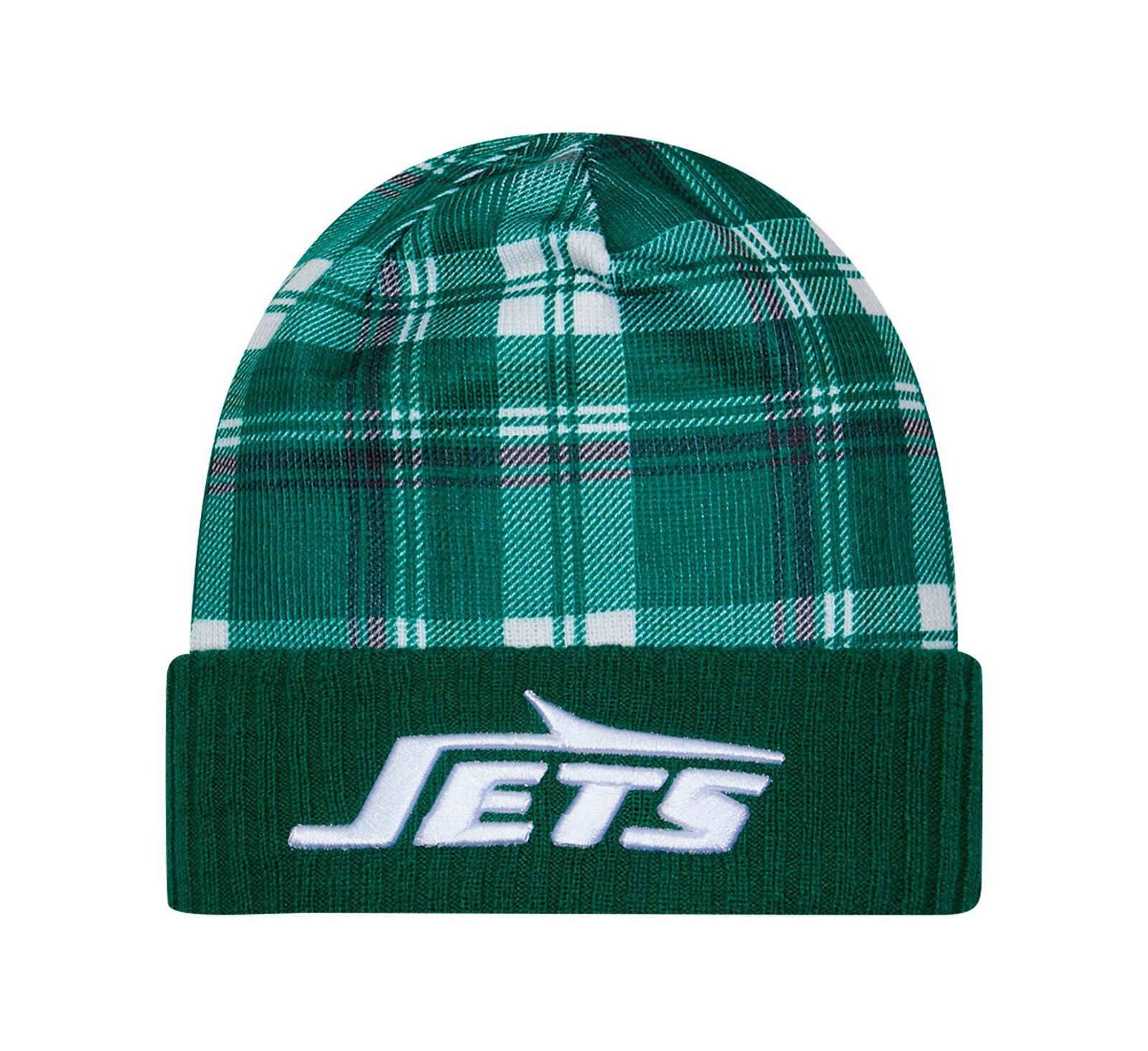 New Era Men's Green New York Jets Sideline Statement Cuffed Knit Hat