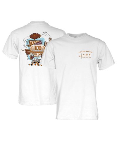 Мужская и женская белая футболка Blue 84 Texas Longhorns First SEC Game Matchup
