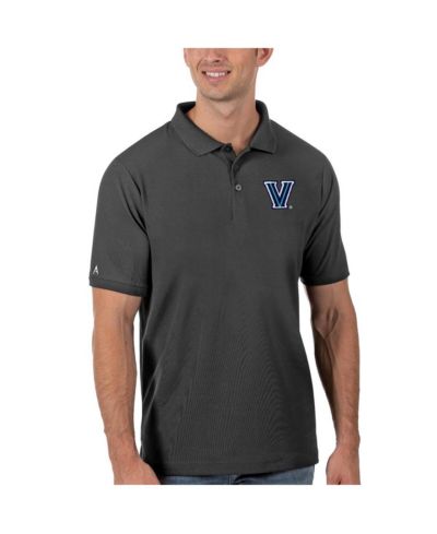 Мужское поло Antigua Anthracite Villanova Wildcats Legacy Pique
