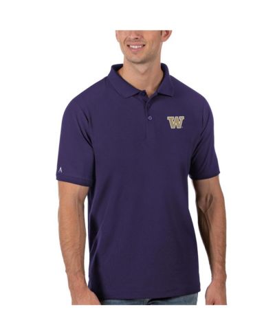 Мужское поло Antigua Purple Washington Huskies Legacy Pique