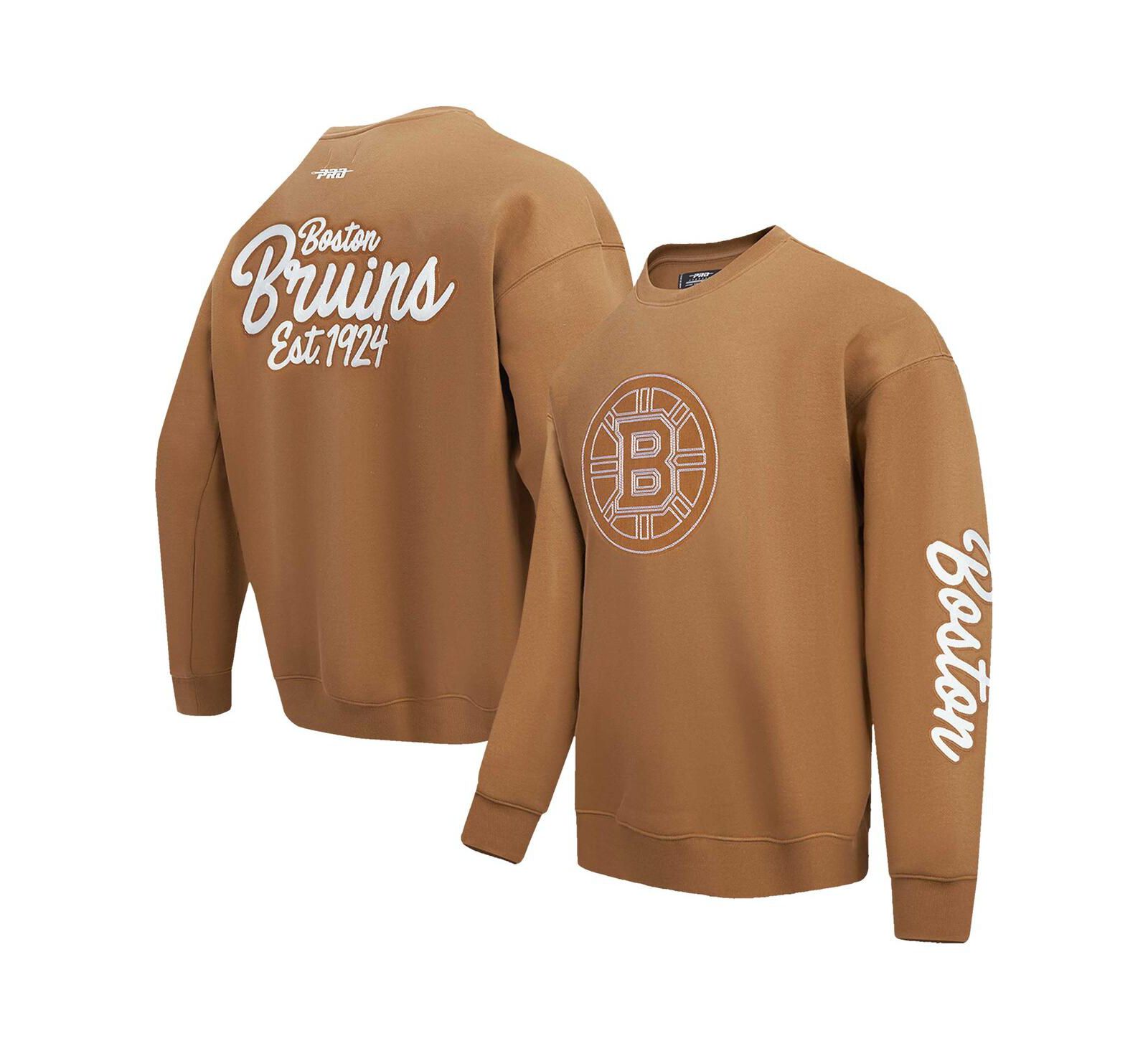 Мужской свитшот Pro Standard Boston Bruins Paint the City коричневого цвета