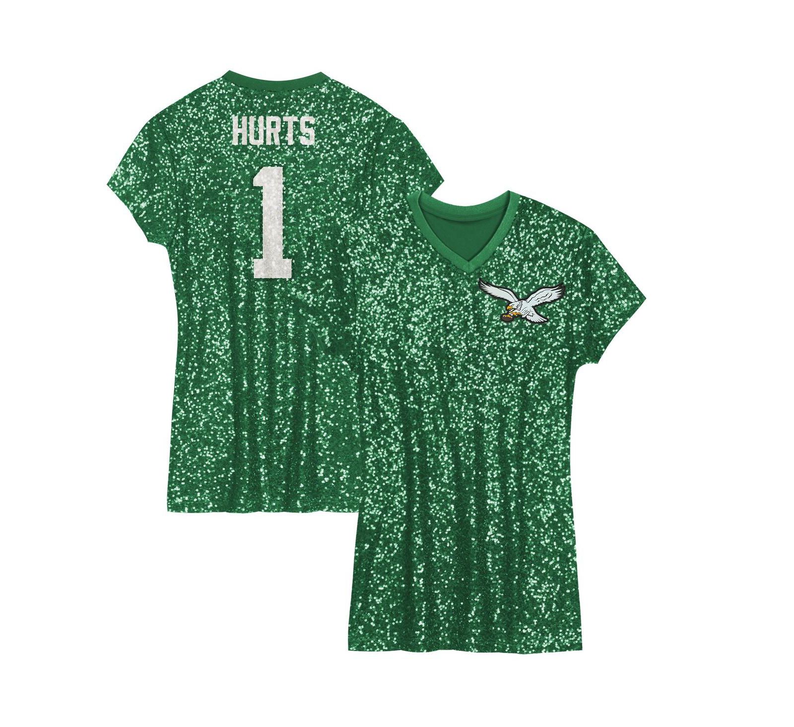 Детское платье Outerstuff Jalen Hurts Philadelphia Eagles Sequin V-Neck