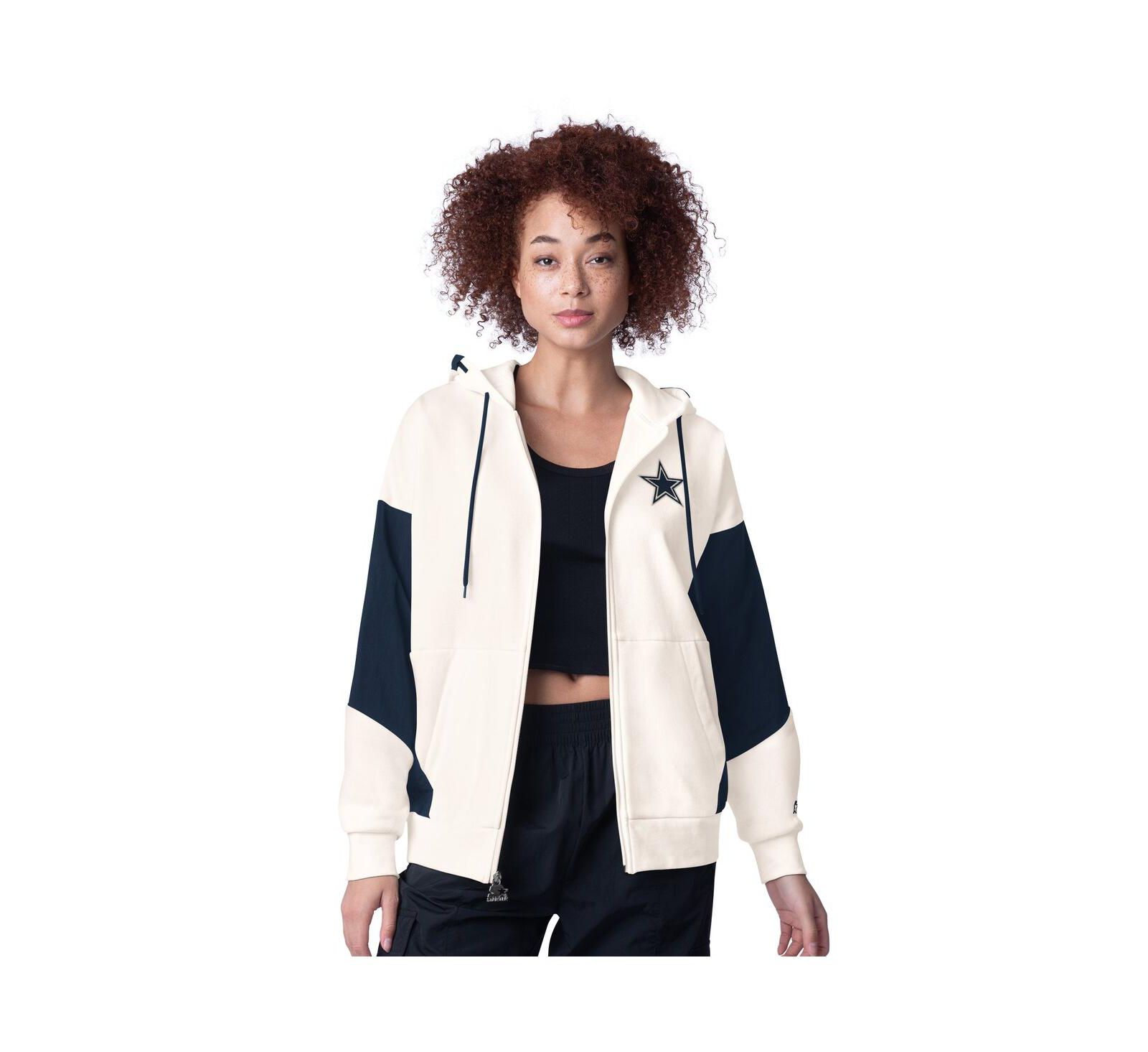 Starter Women's White Dallas Cowboys Scrimmage Full-Zip Hoodie
