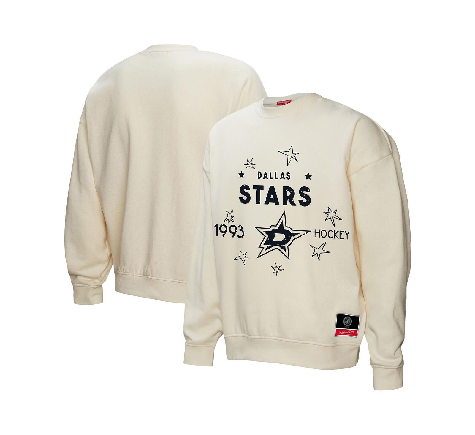 Mitchell & Ness Women's Cream Dallas Stars Logo 3.0 Pullover Sweatshirt