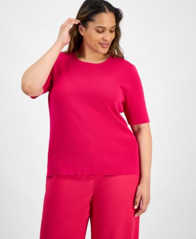 Трикотажная футболка Tahari ASL Plus Size