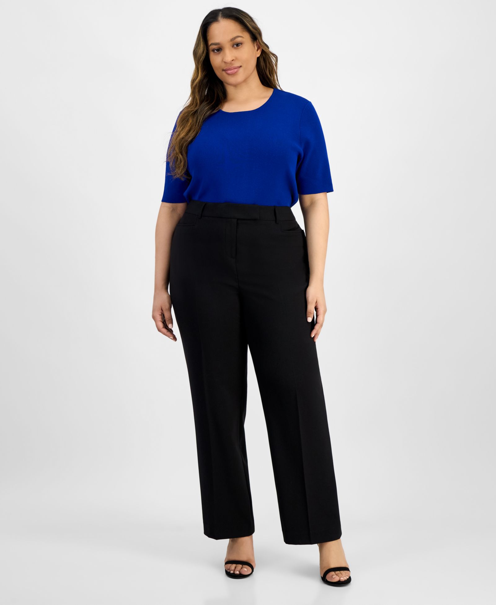 Брюки Tahari ASL Plus Size Bird Eye Pants