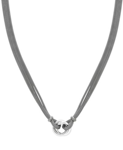 Подвеска Love Knot Double Mesh Chain из стерлингового серебра, 18"