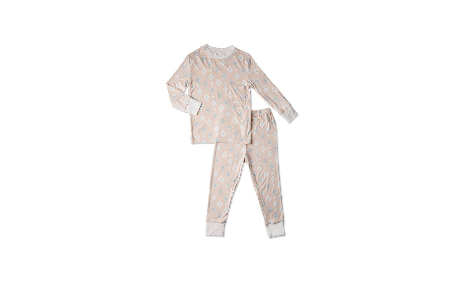 Everly Grey Kids Emerson Fitted Long Sleeve Two-Piece Pajamas