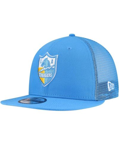 Кепка New Era Men's Powder Blue Los Angeles Chargers Throwback Main Trucker 9FIFTY Snapback