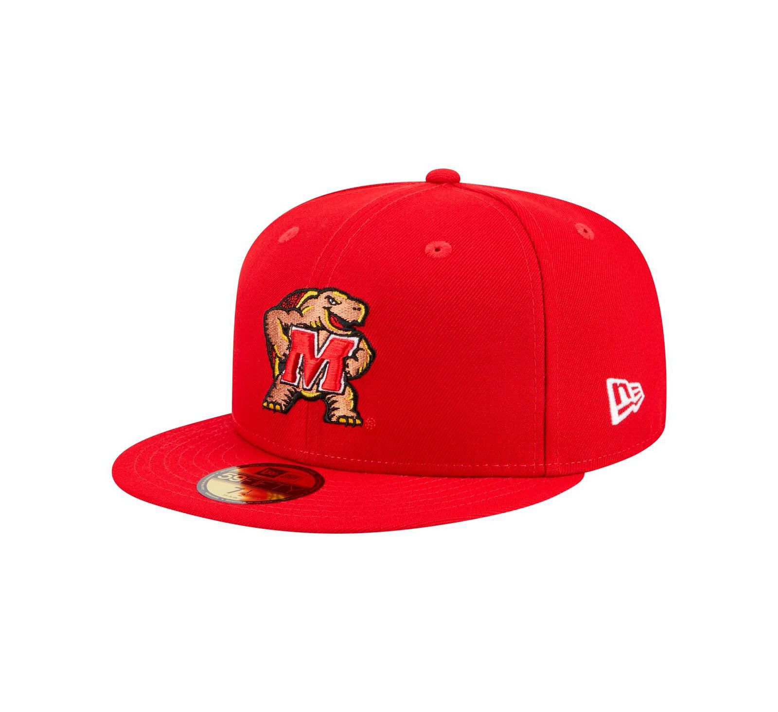 New Era Мужская кепка 59FIFTY Maryland Terrapins красная