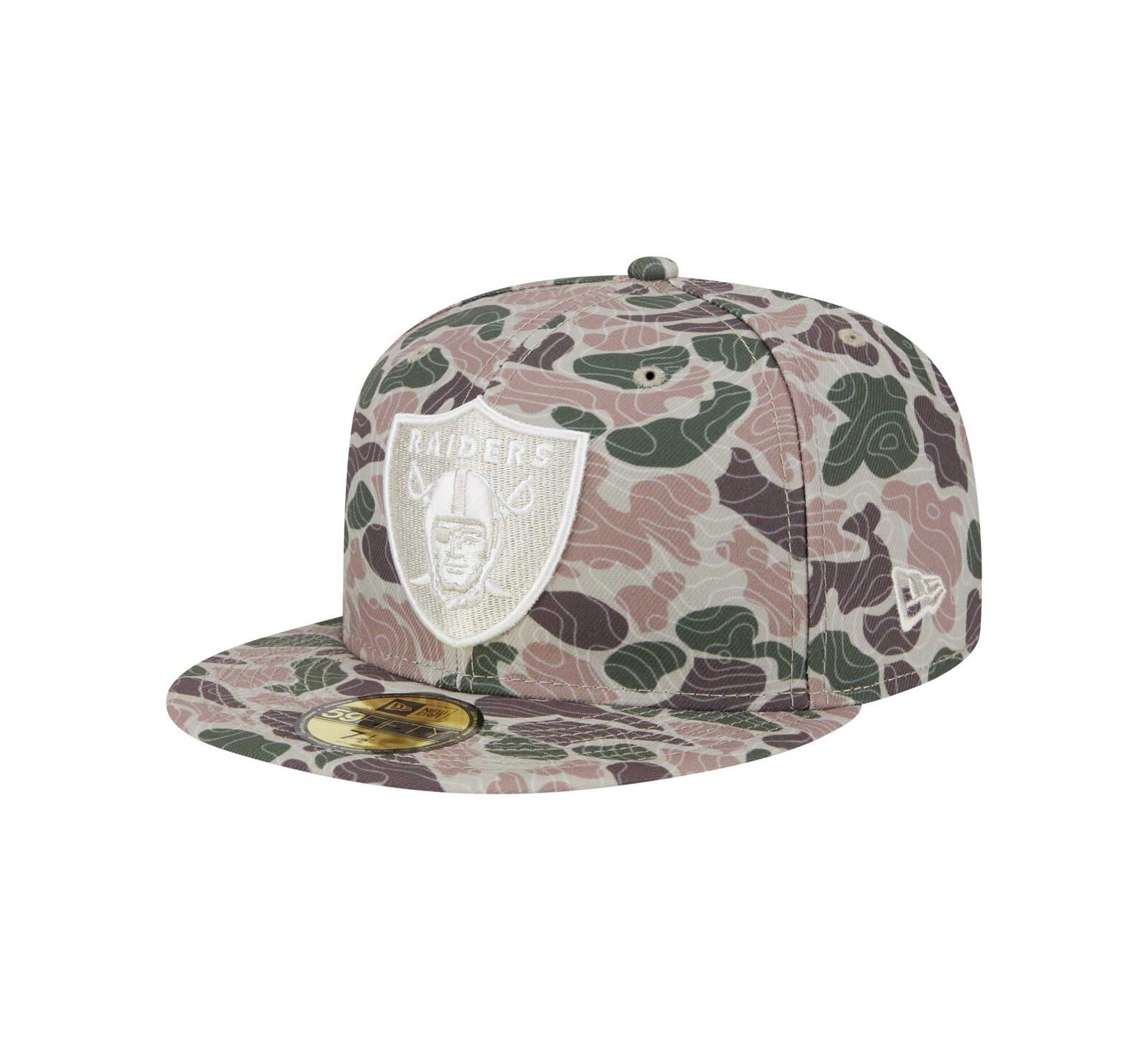 Мужская кепка New Era Camo Las Vegas Raiders Geo 59FIFTY Fitted