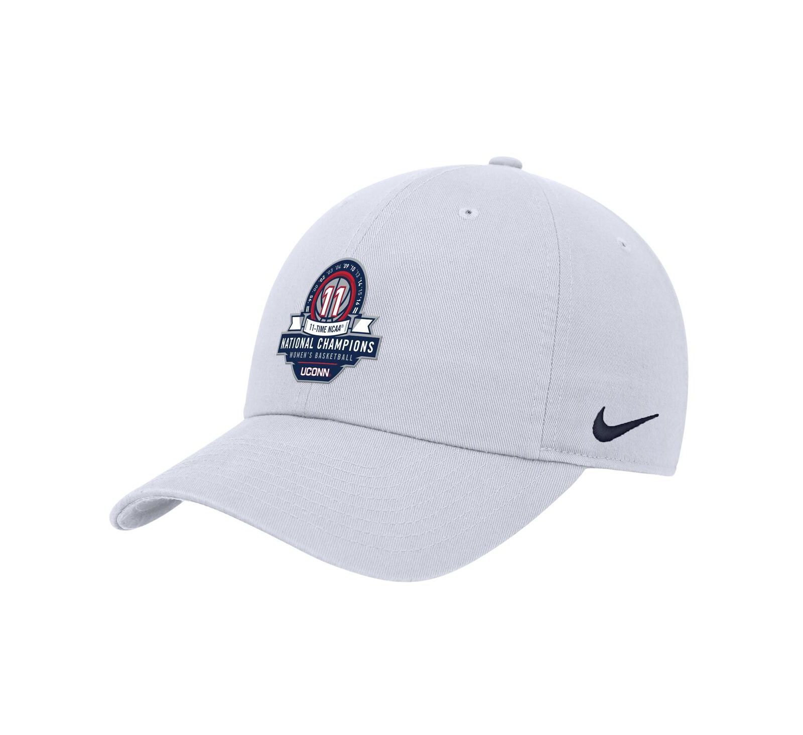 Nike Men's White UConn Huskies 11-Time NCAA Champions Club Adjustable Hat