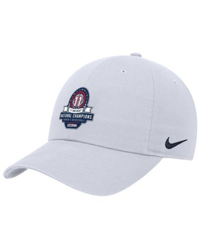 Мужская регулируемая кепка Nike UConn Huskies 11-Time NCAA Champions Club White