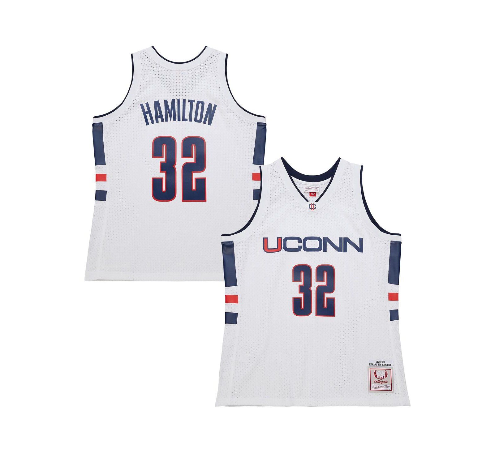 Мужская джерси Mitchell & Ness White Richard Hamilton UConn Huskies 1998/99