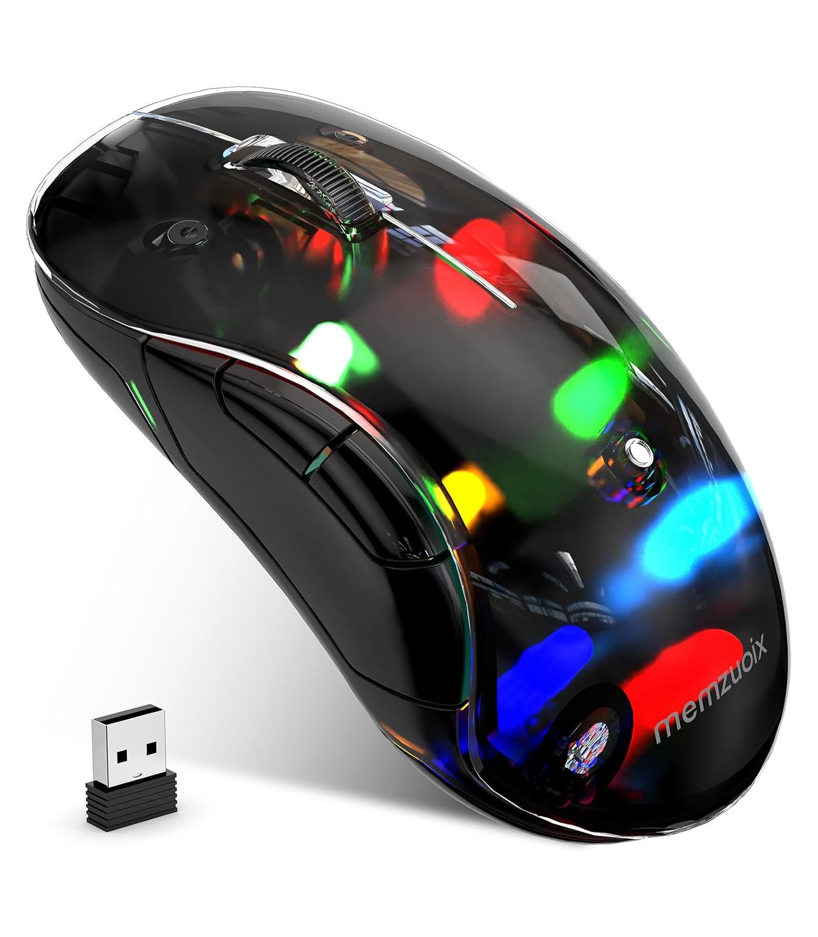 Memzuoix Wireless Ergonomic Rechargeable Mouse for PC/Mac/Linux