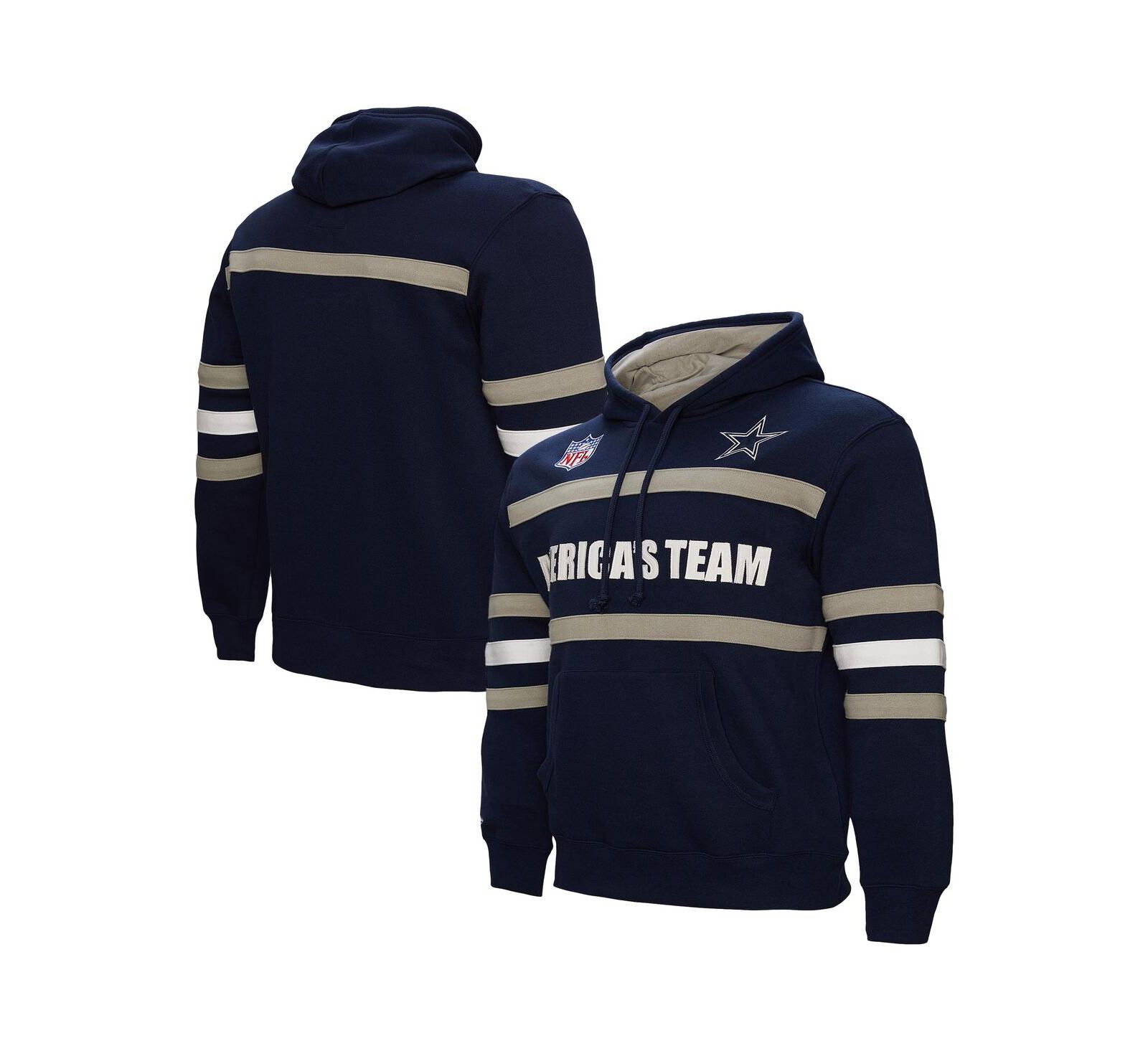 Мужское худи Mitchell & Ness Navy Dallas Cowboys America's Team Head Coach Pullover