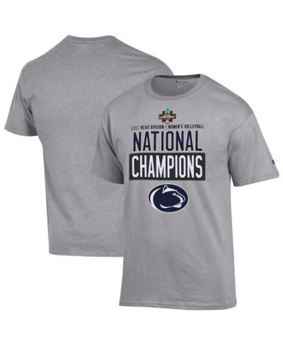 Мужская футболка Champion Gray Penn State Nittany Lions 2024 NCAA Women's Volleyball National Champions