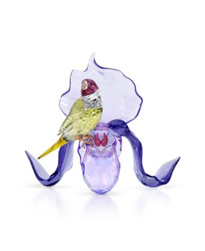 Swarovski фигурка Idyllia Gouldian Finch and Orchid