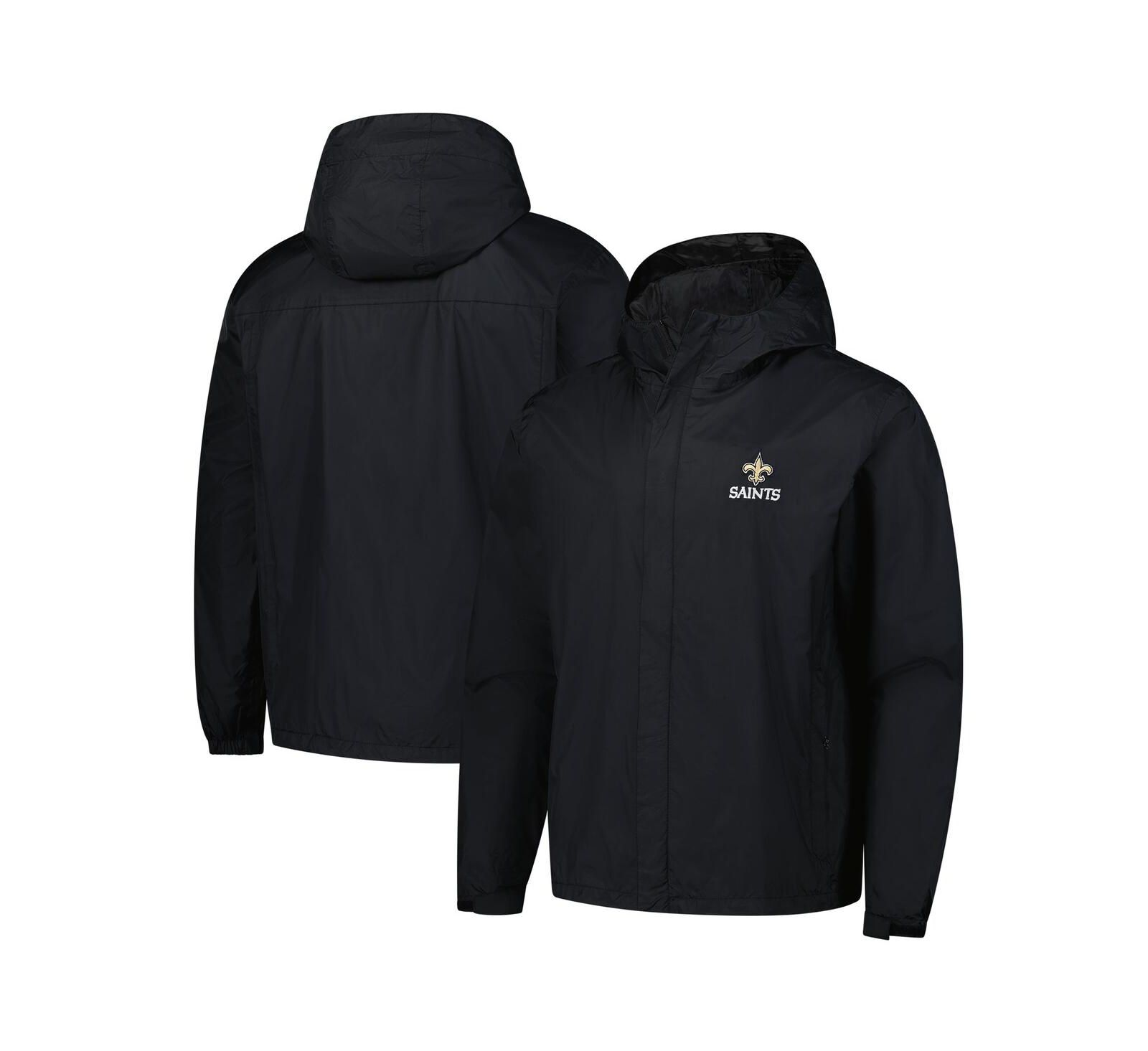 Мужская куртка Dunbrooke Black New Orleans Saints Tropic, водонепроницаемая, с молнией