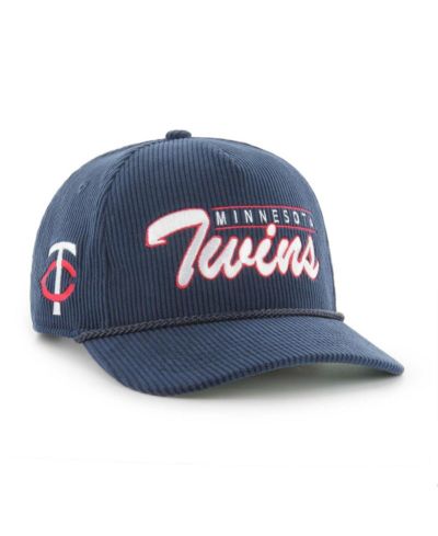 Мужская кепка '47 Brand Navy Minnesota Twins из вельвета с регулируемым ремешком