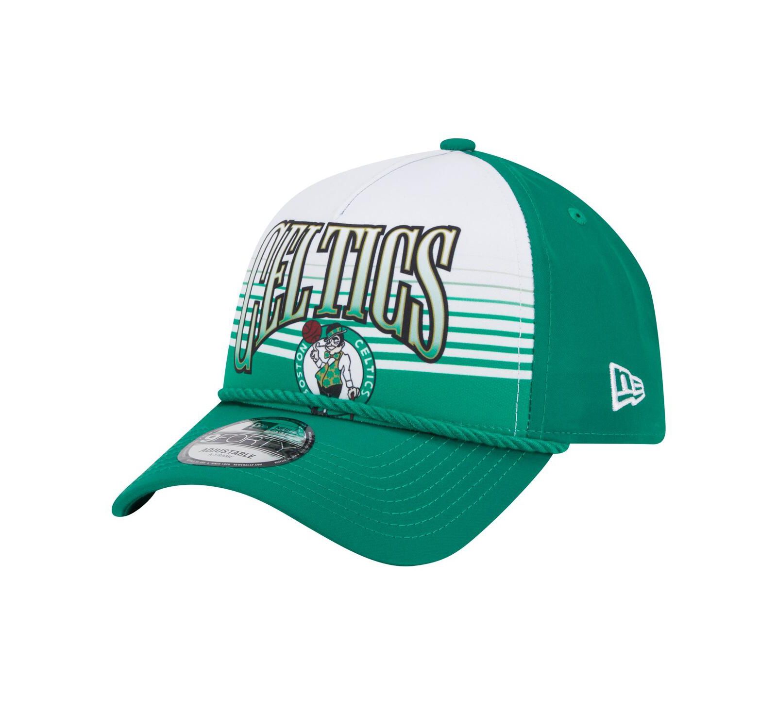 Мужская бейсболка New Era Boston Celtics Throwback Gradient A-Frame 9FORTY, Kelly Green