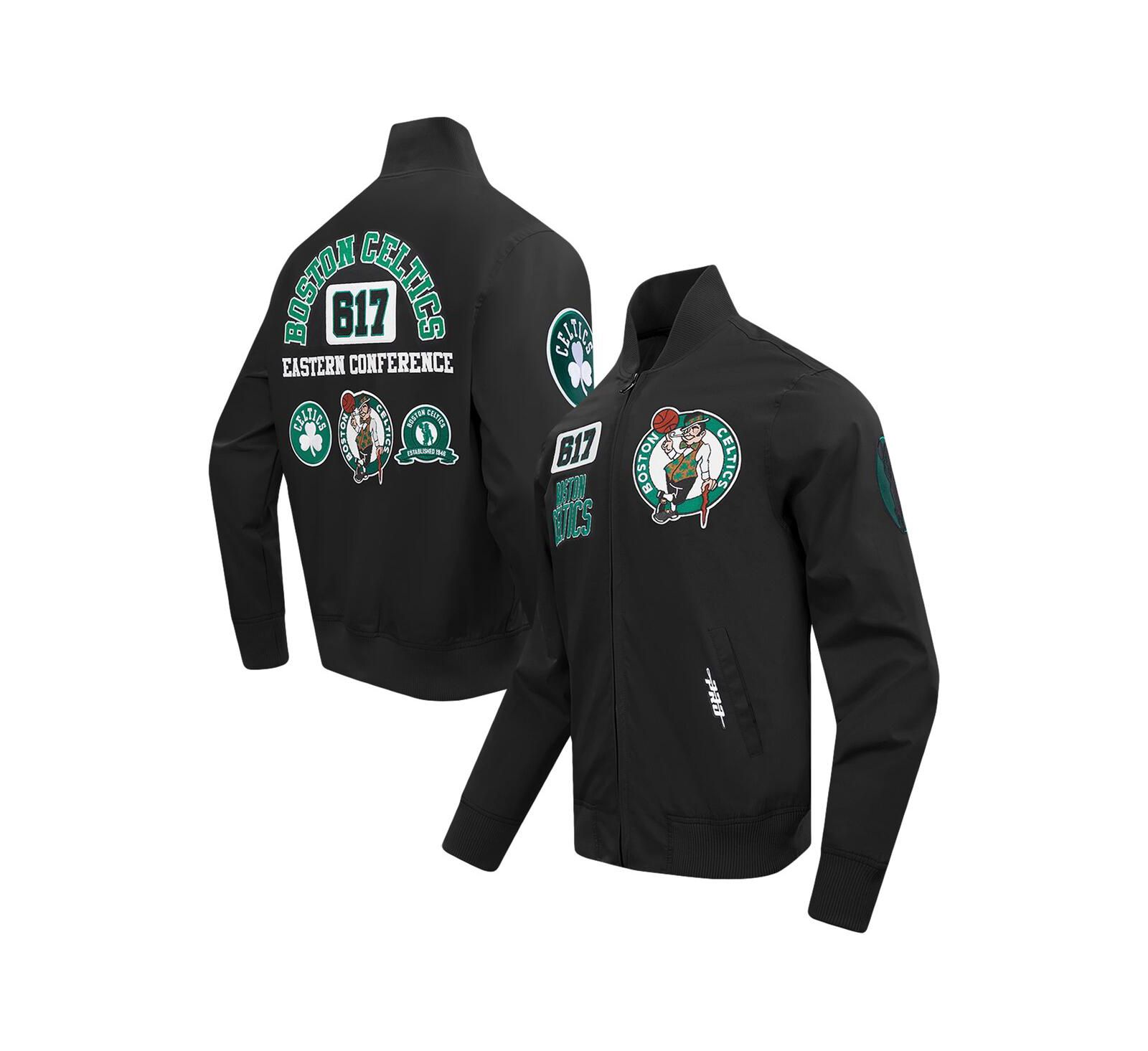 Pro Standard Men's Black Boston Celtics Area Code Twill Full-Zip Jacket